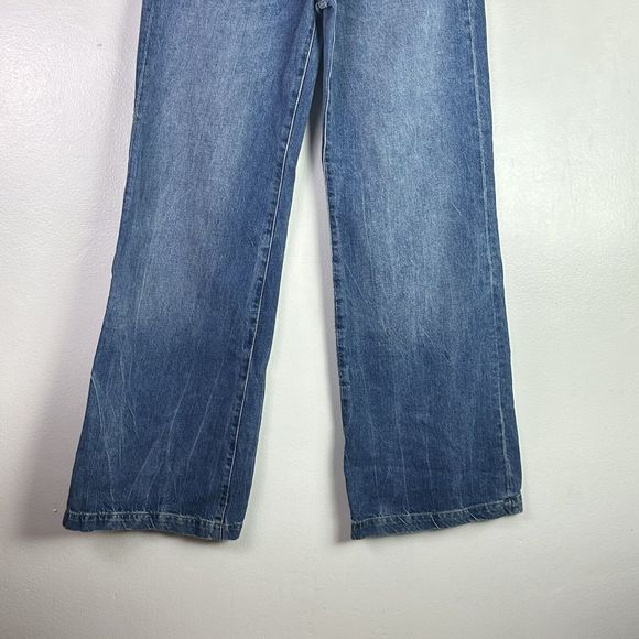DL1961 Women's Hepburn High Rise Button Fly Denim Wide Leg Strauss Jeans Size 27 - Picture 6 of 11